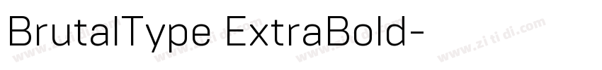 BrutalType ExtraBold字体转换